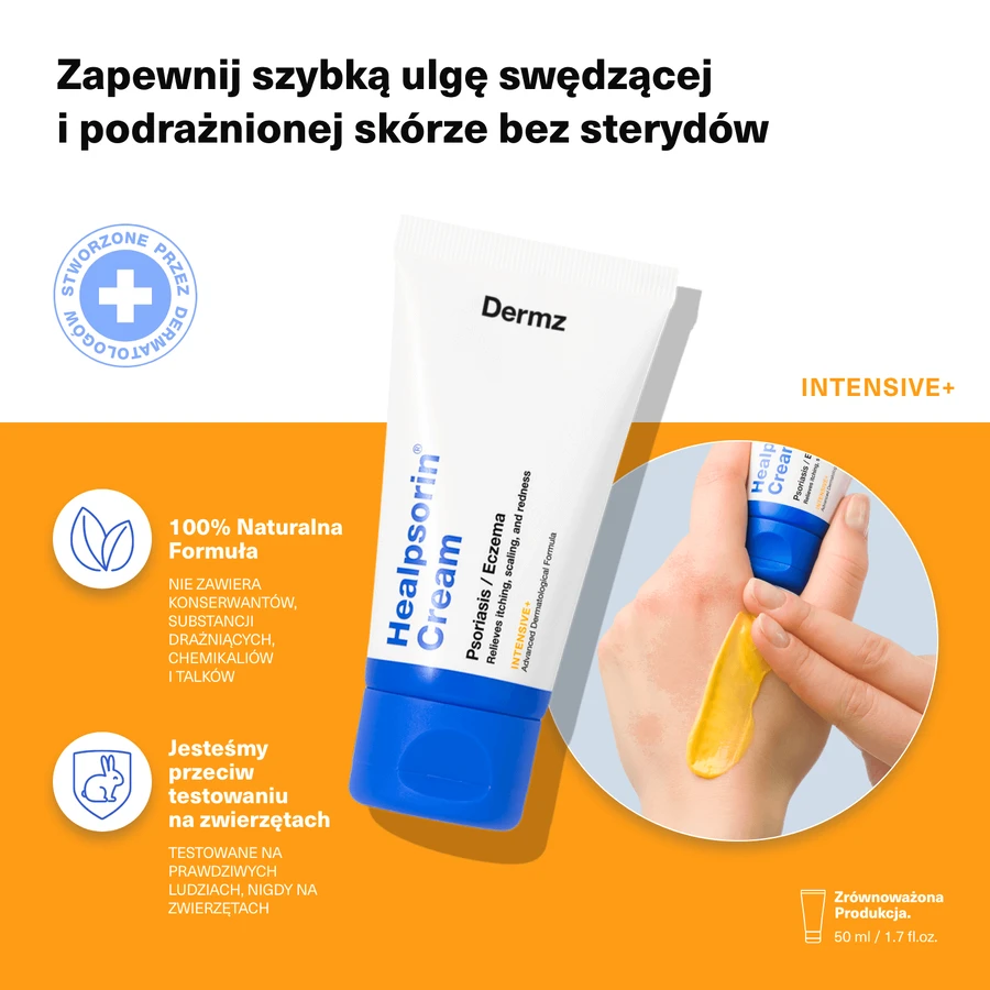 Dermz Healpsorin Крем для ущемленной кожи и экземы, 50 мл: цены и характеристики