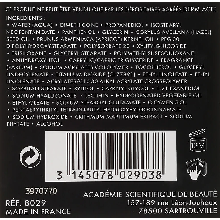 Derm Acte Survitaminee Зволожуючий крем для обличчя з гіалуроновою кислотою AC8029, 50 мл, Academie: ціни та характеристики