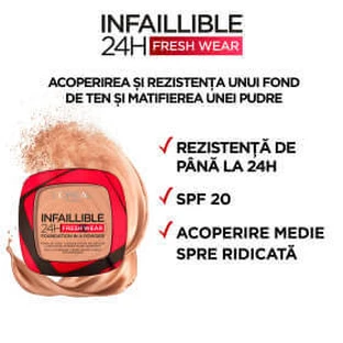 Loreal Paris Pudr compact Infaillible 24H Fresh Wear 120, 1 шт.