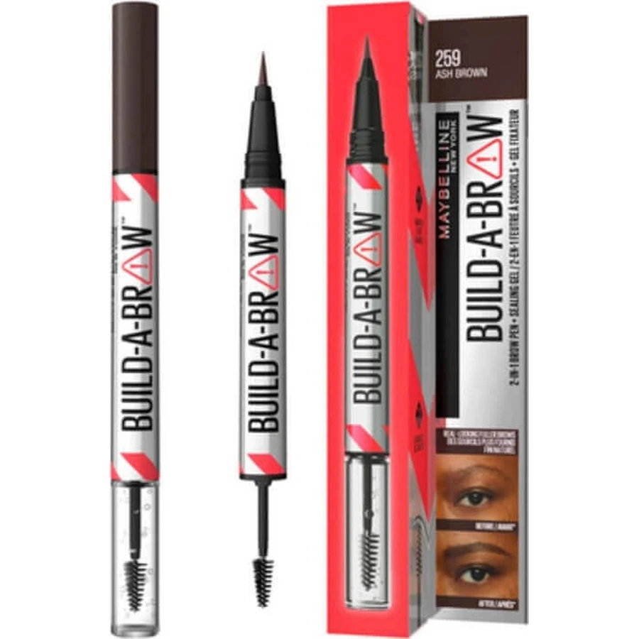 Maybelline New York Build A Brow 260 Deep Brown маркер и гель для обоих 1×1 шт, маркер и гель для обоих: цены и характеристики