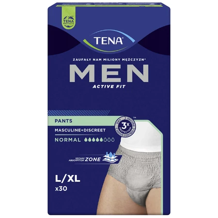 Труси для дорослих Tena Men Normal L/XL 30 шт: ціни та характеристики