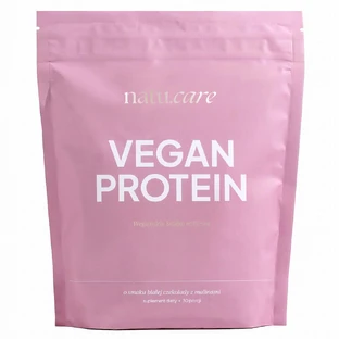 Natu Care Vegan Protein, протеин, со вкусом белого шоколада и малины, 525 г