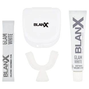 BlanX Glam White, 6-дневная система отбеливания зубов, паста, 40 мл + ополаскиватель для полости рта, 6 саше