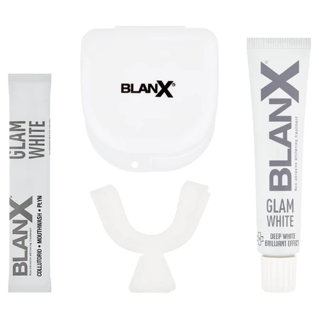 BlanX Glam White, 6-дневная система отбеливания зубов, паста, 40 мл + ополаскиватель для полости рта, 6 саше: цены и характеристики