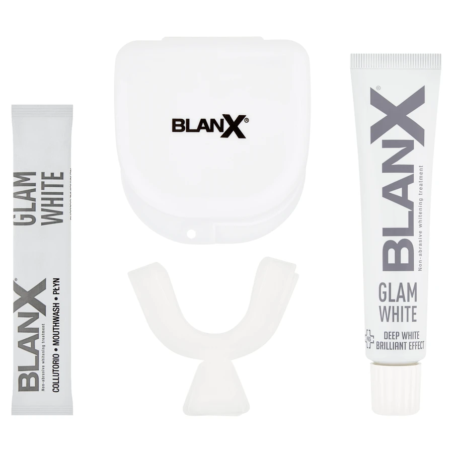 BlanX Glam White, 6-дневная система отбеливания зубов, паста, 40 мл + ополаскиватель для полости рта, 6 саше: цены и характеристики