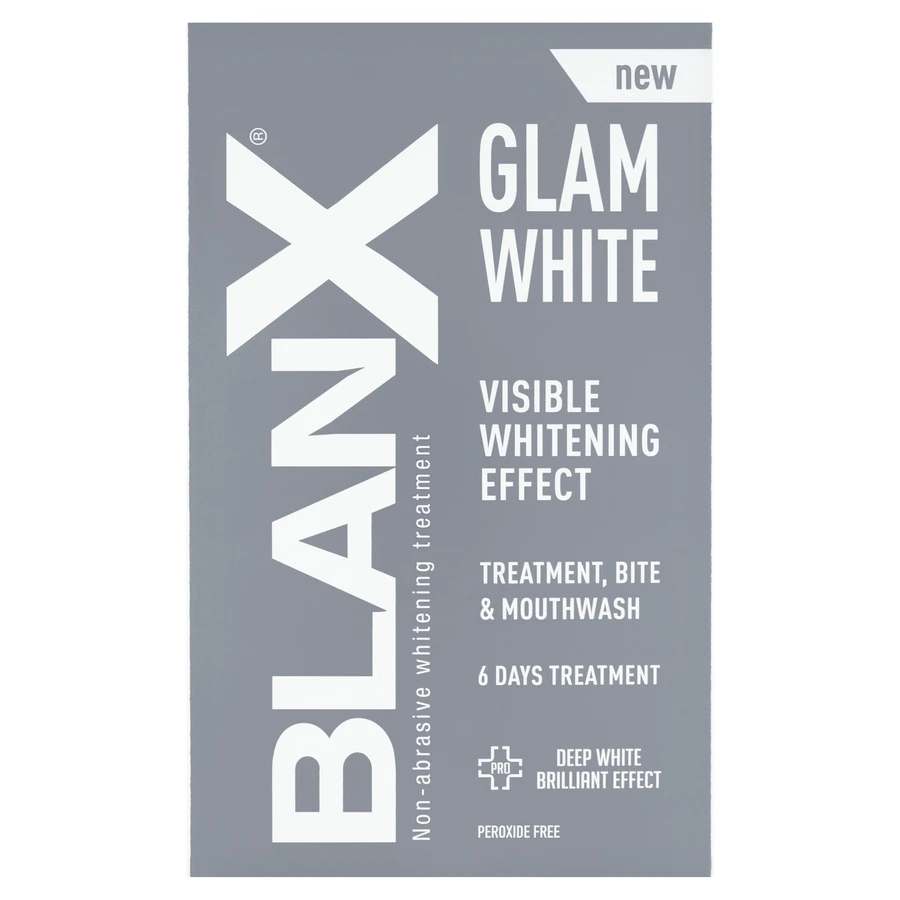 BlanX Glam White, 6-дневная система отбеливания зубов, паста, 40 мл + ополаскиватель для полости рта, 6 саше: цены и характеристики