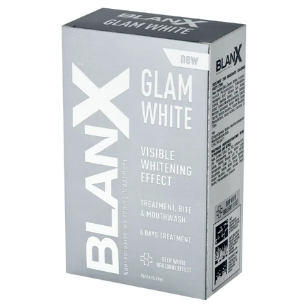BlanX Glam White, 6-дневная система отбеливания зубов, паста, 40 мл + ополаскиватель для полости рта, 6 саше: цены и характеристики