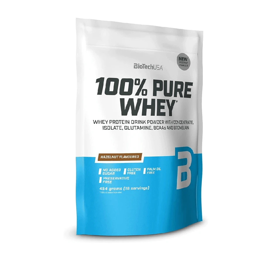100% Pure Whey Protein Powder BioTech USA Hazelnut, 454 г: цены и характеристики