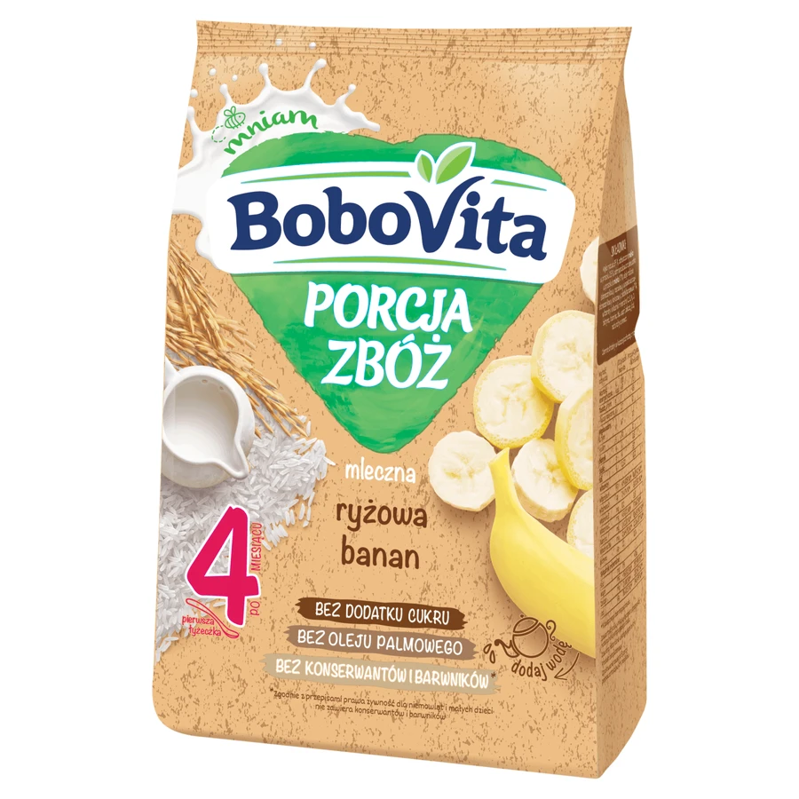 BoboVita Porcja Zboó Рисова каша, банан, молоко, без цукру, після 4 місяців, 210 г: ціни та характеристики