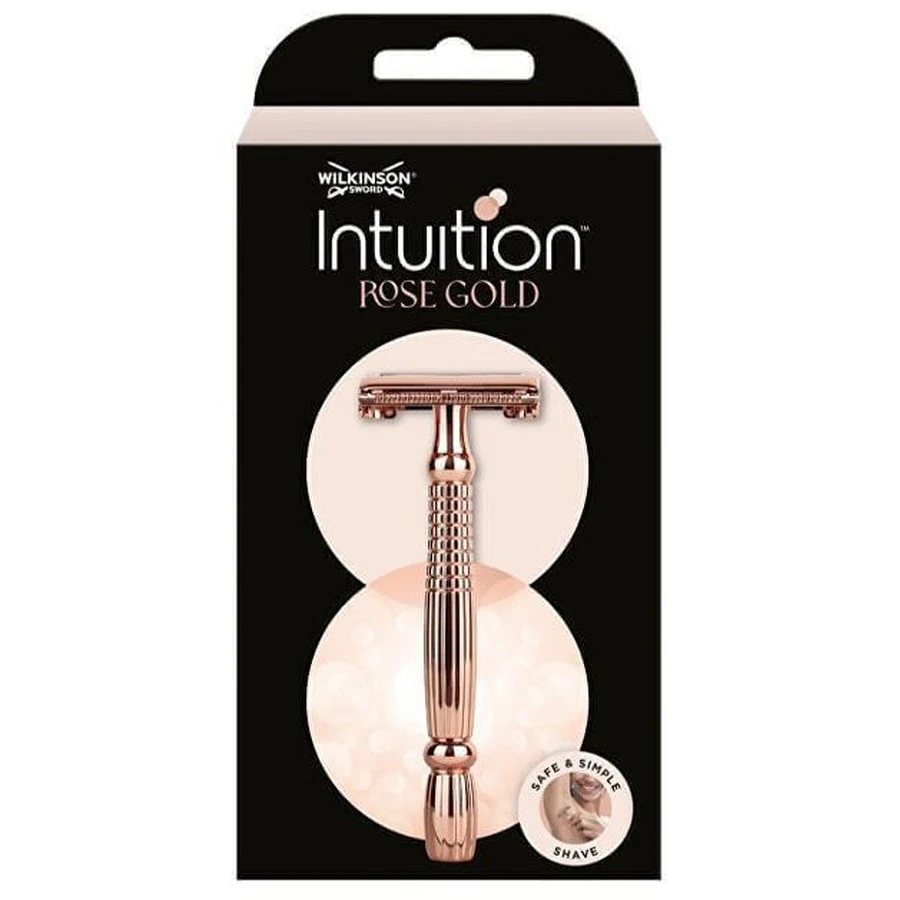 Wilkinson Sword Intuition Double Edge Rose gold женская металлическая бритва Classic + иглы 10 шт.: цены и характеристики