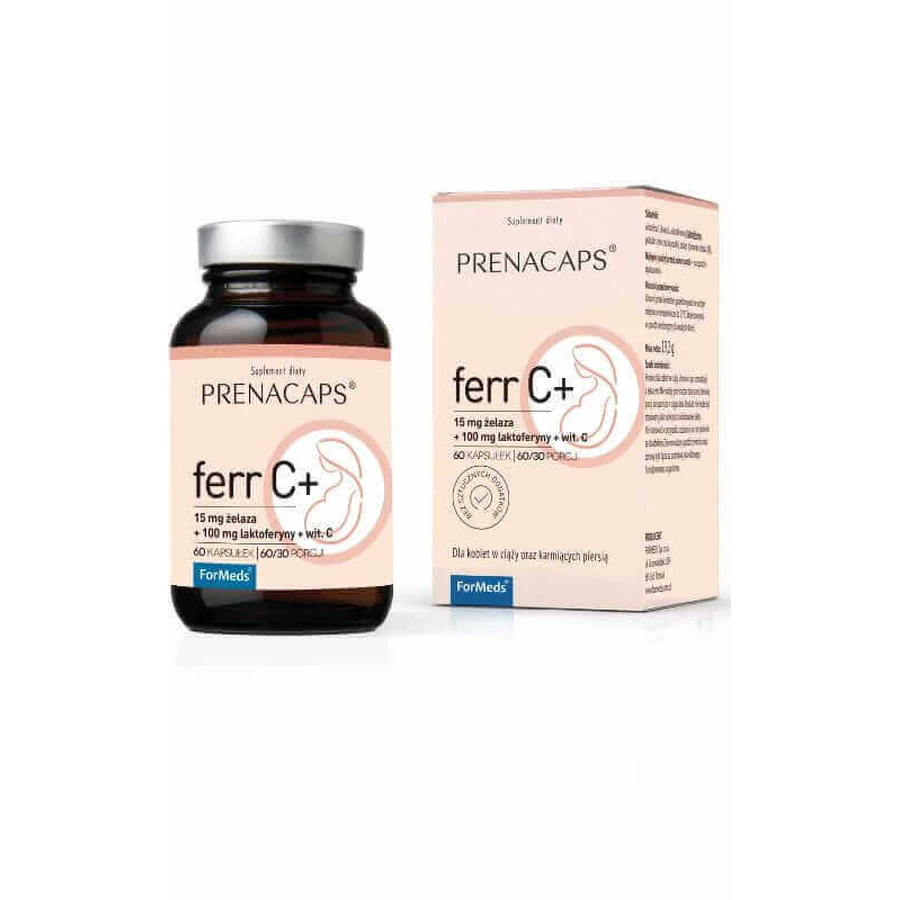 Prenacaps Ferr C+ (лактоферрин + витамин С) 60 капсул ForMeds: цены и характеристики
