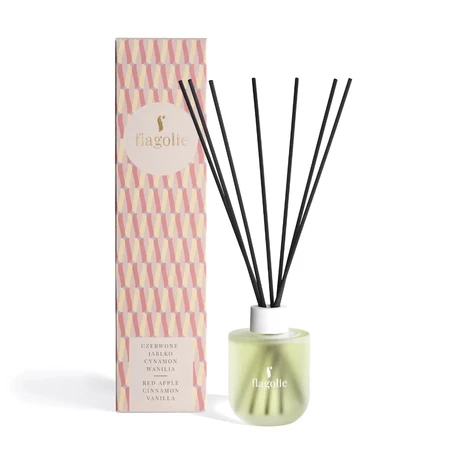 Набір Flagolie Home Fragrance Vitami, парфуми для дому Hygge, червоне яблуко, кориця, ваніль, 100 мл + соєвий вінок, яблучний пиріг, 170 г: ціни та характеристики