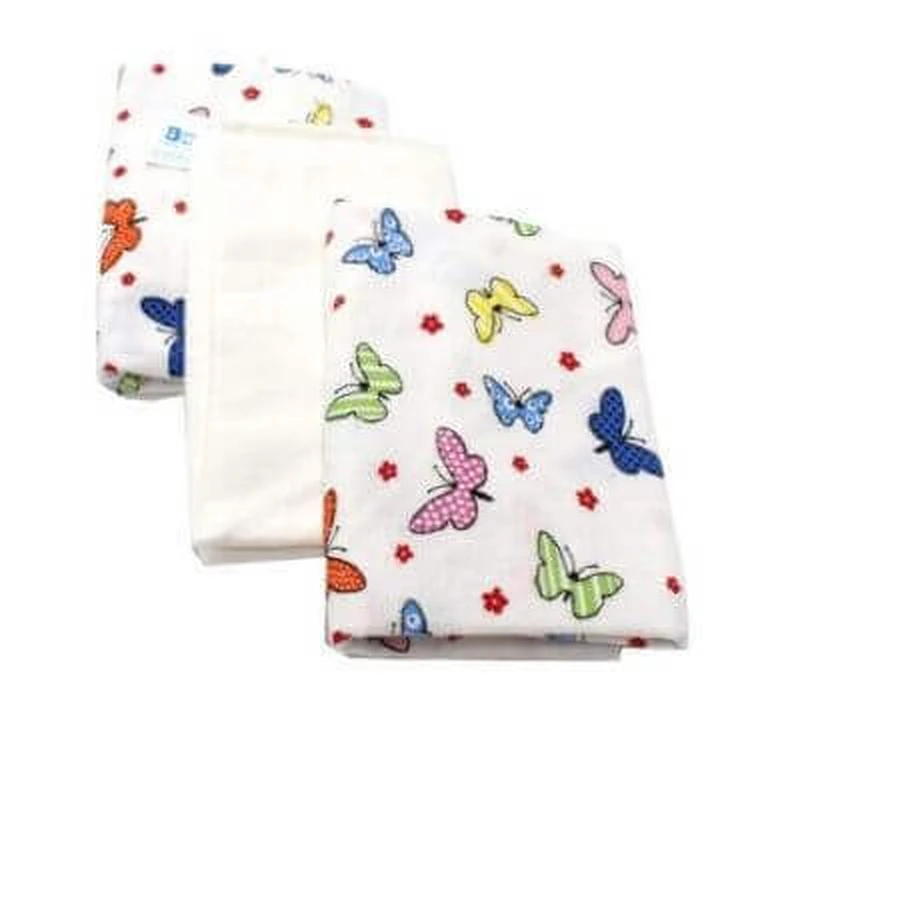 Пеленки для новорожденных с рисунком бабочки, 75x75 см, 3 штуки, Baltic Bebe: цены и характеристики