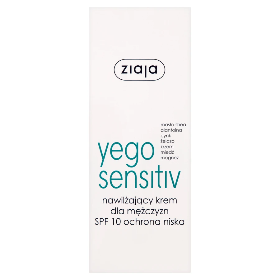 Ziaja Yego Sensitiv Зволожуючий крем SPF 10 для чоловіків, 50 мл: ціни та характеристики
