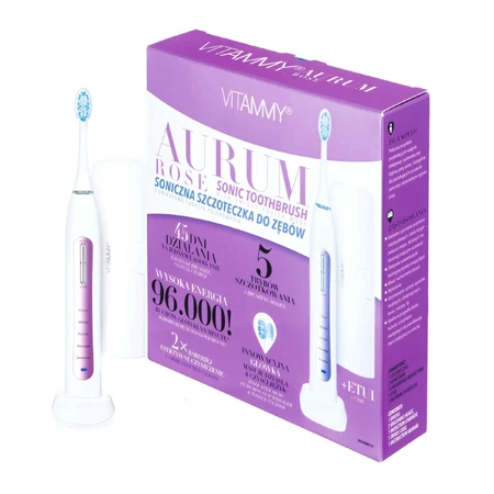 Vitammy Aurum Rose, звуковая зубная щетка, роза + футляр, 1 штука: цены и характеристики
