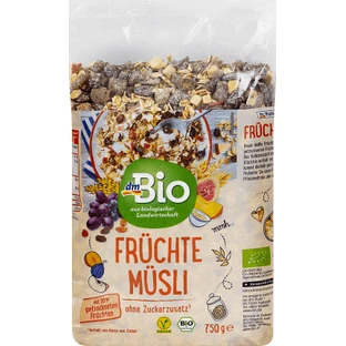 DmBio Муслі з фруктами, 750 г