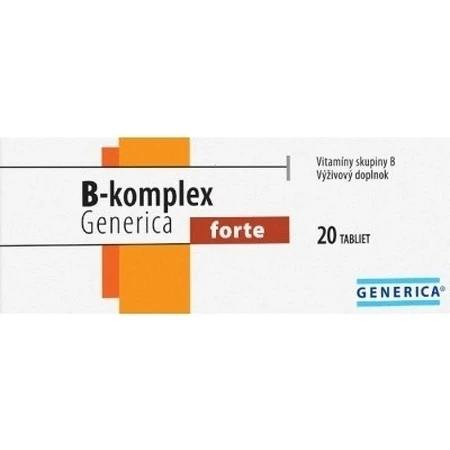 GENERICA В-комплекс форте 1×20 табл, В-комплекс: ціни та характеристики