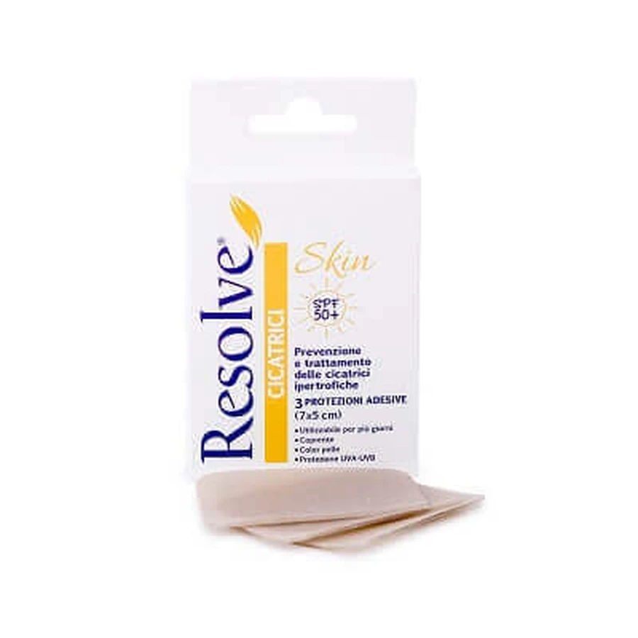 Пластир від шрамів на шкірі Resolve SPF50+, 7x5 см, 3 отвори, Pietrasanta Pharma: ціни та характеристики