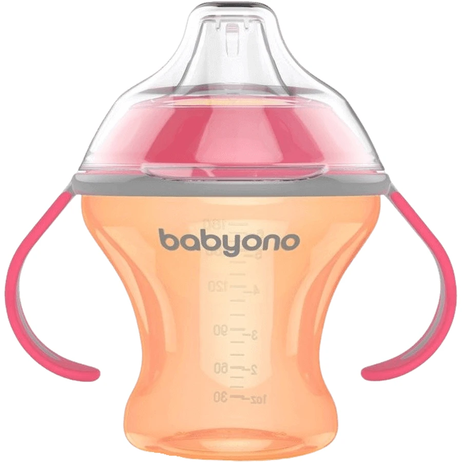 BabyOno Чашка від прорізування зубів з м'яким нагубником NATURAL NURSING 180 мл: ціни та характеристики