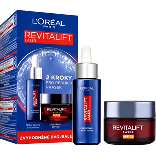 Сироватка L'Oréal Paris Revitalift Laser ноне з 0,2% ретинолу, 30 мл + денний крем Revitalift Laser X3 SPF 25, 50 мл