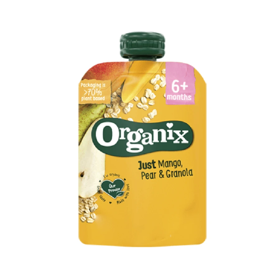 Манго, груша и овсяные хлопья, 100 г, Organix: цены и характеристики