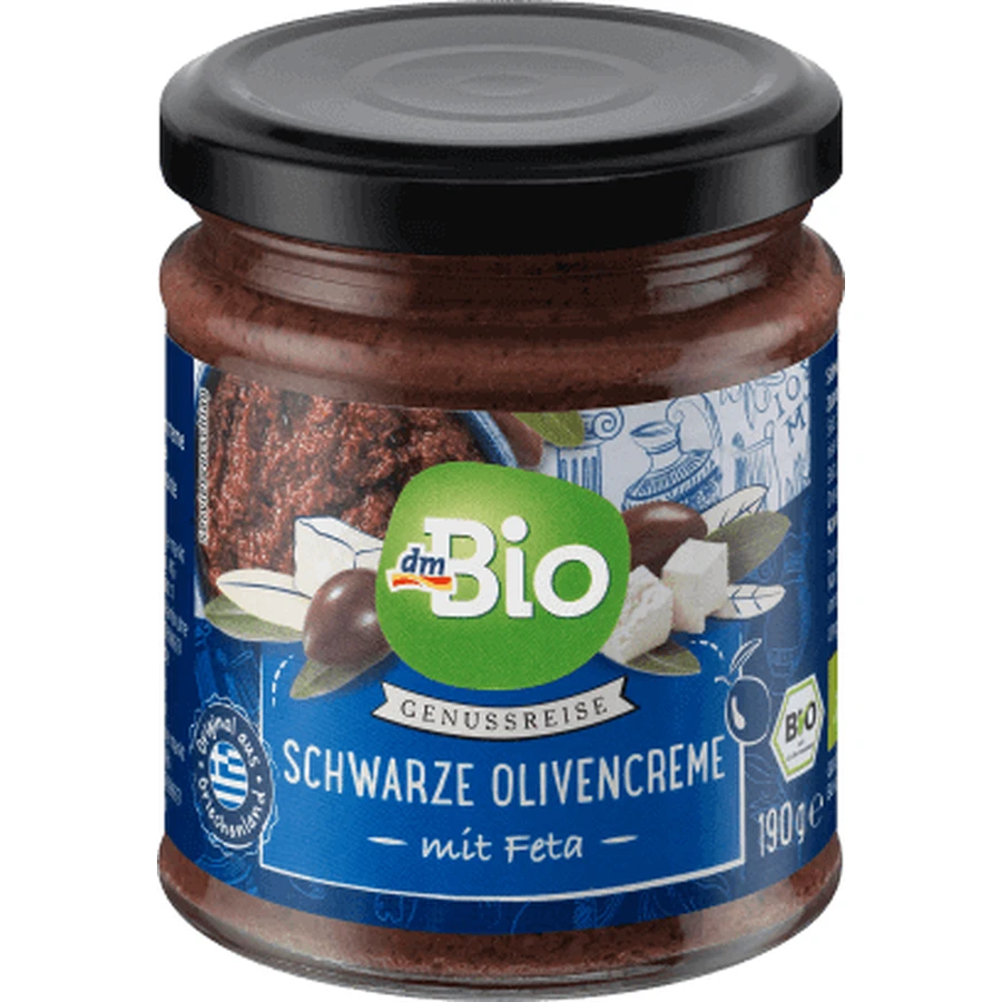 DmBio Спред из черных оливок с сыром фета ECO, 190 г: цены и характеристики
