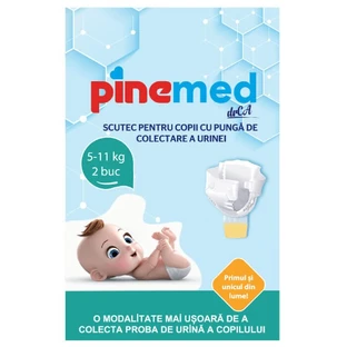 Дитячі підгузки Pinemed з мішечком для збору сечі, 5-11 кг, 2 штуки