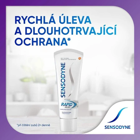 Sensodyne Отбеливающая зубная паста Rapid Relief Rapid Whitening 3 x 75 мл: цены и характеристики