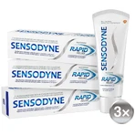 Sensodyne Отбеливающая зубная паста Rapid Relief Rapid Whitening 3 x 75 мл: цены и характеристики