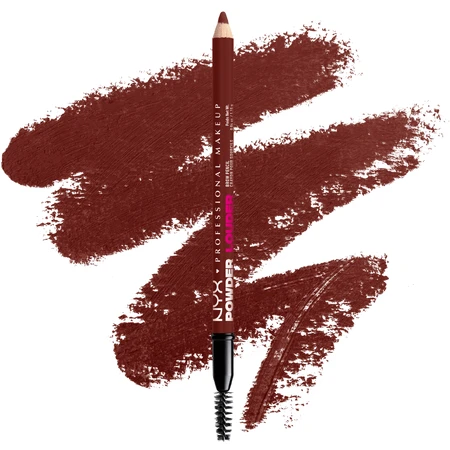 NYX Professional Makeup Louder Brow Pencil Пудровый карандаш для бровей, черная вишня: цены и характеристики