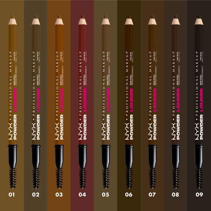 NYX Professional Makeup Louder Brow Pencil Пудровый карандаш для бровей, черная вишня: цены и характеристики