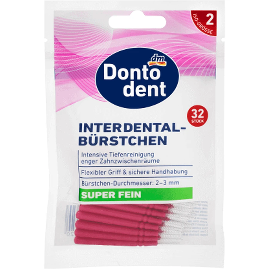 Надтонкі міжзубні щітки Dontodent, 32 шт.: ціни та характеристики