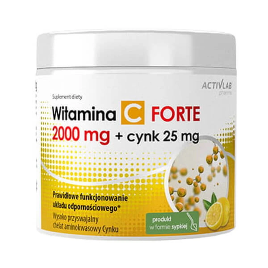 ActivLab Pharma, Вітамін С 2000 мг + Цинк 25 мг Forte порошок, 500 г: ціни та характеристики