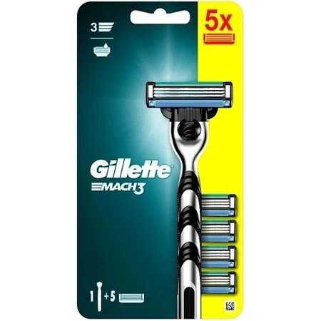 GILLETTE Mach3 SHAVER + 5NH 1×1 набір, бритва + 5 змінних головок: ціни та характеристики