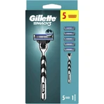 GILLETTE Mach3 SHAVER + 5NH 1×1 набір, бритва + 5 змінних головок: ціни та характеристики