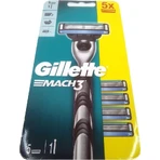 GILLETTE Mach3 SHAVER + 5NH 1×1 набір, бритва + 5 змінних головок: ціни та характеристики