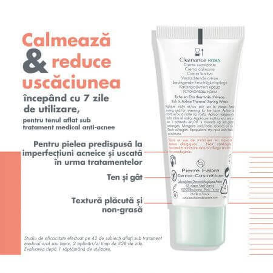 Заспокійливий крем Cleanance Hydra, 40 мл, Avene: ціни та характеристики