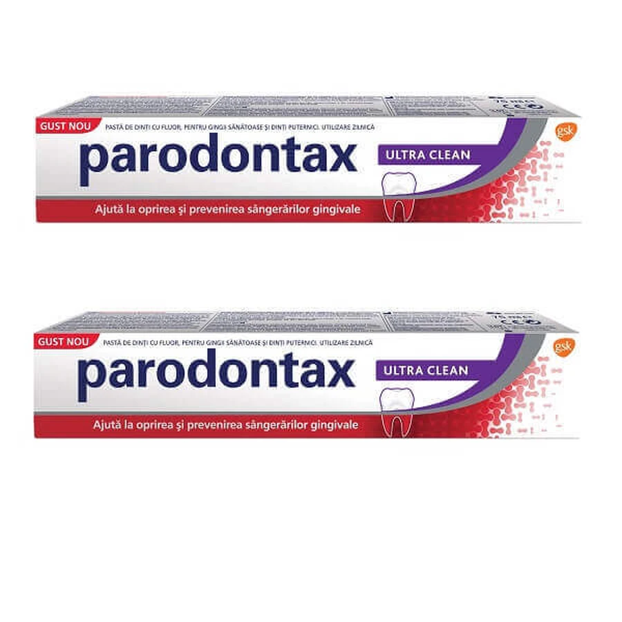 Зубна паста Ultra Clean Parodontax, 75+75 мл, Гск: ціни та характеристики