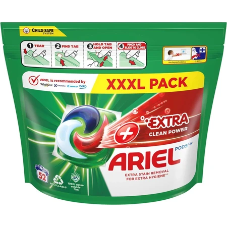 Ariel + капсулы Extra Clean 52 шт: цены и характеристики