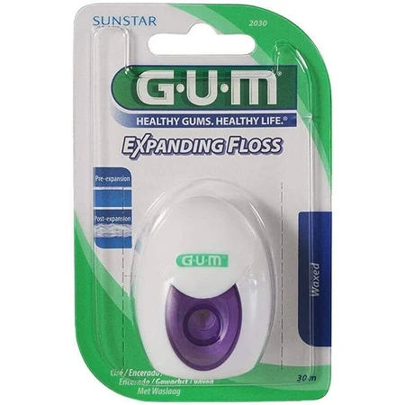 Зубна нитка - Зубна нитка, що розширюється, вощена, 30 м, Sunstar Gum: ціни та характеристики