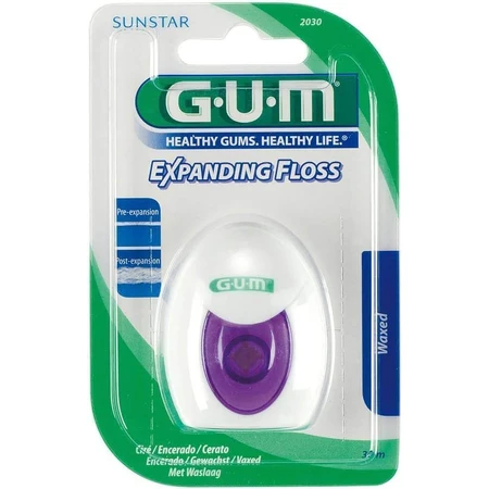 Зубна нитка - Зубна нитка, що розширюється, вощена, 30 м, Sunstar Gum: ціни та характеристики