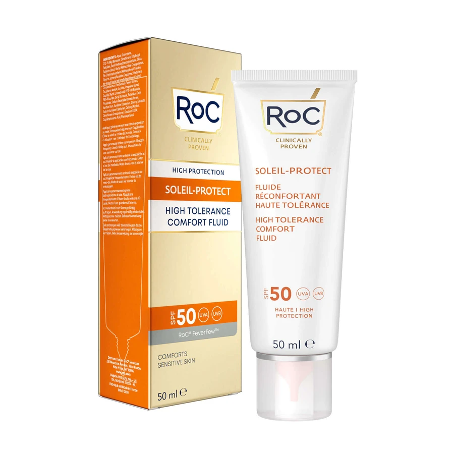 Soleil Protect Успокаивающий флюид для чувствительной кожи SPF50 Soleil Protect, 50 мл, RoC: цены и характеристики