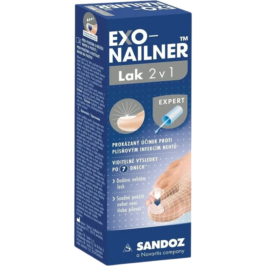 Лак для ногтей Exo-Nailer 2 в 1, противогрибковый, 5 мл: цены и характеристики