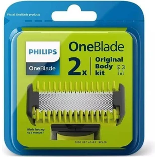 Philips OneBlade QP624/50 Змінні леза 360 для обличчя та тіла + гребінець для тіла та насадка для інтимних місць 1×1 шт, змінні леза