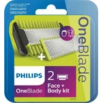 Philips OneBlade QP624/50 Змінні леза 360 для обличчя та тіла + гребінець для тіла та насадка для інтимних місць 1×1 шт, змінні леза: ціни та характеристики