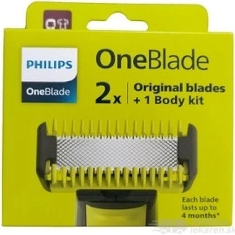 Philips OneBlade QP624/50 Змінні леза 360 для обличчя та тіла + гребінець для тіла та насадка для інтимних місць 1×1 шт, змінні леза: ціни та характеристики