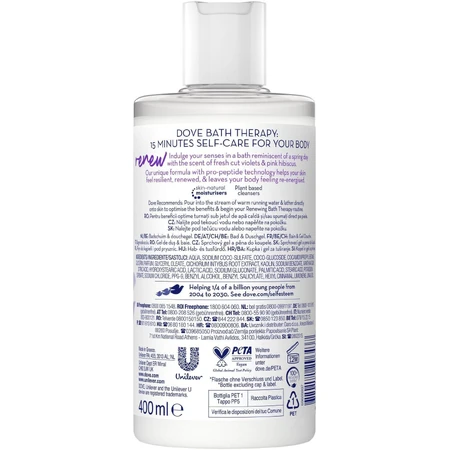 Dove Bath Therapy Renew піна для ванни та гель для душу 400: ціни та характеристики