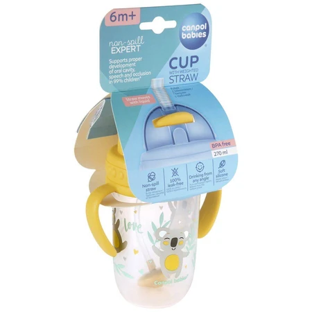 Canpol babies Непроливающаяся чашка с соломинкой с весом 6м+ Экзотические животные итальянская 270 мл: цены и характеристики