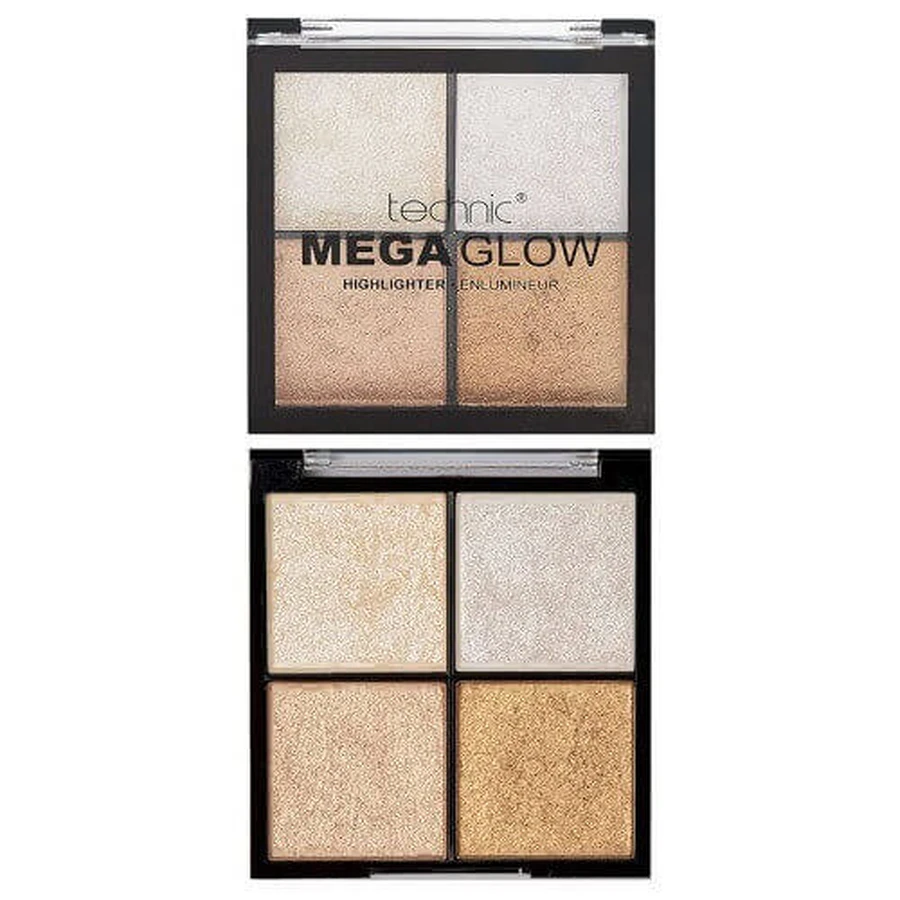 Палитра хайлайтеров, Technic, Mega Glow Highlighter, 4 цвета, 10 г: цены и характеристики