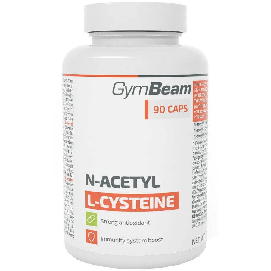 GymBeam N-ацетил L-цистеїн 90 капсул: ціни та характеристики